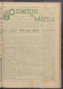 O Concelho de Mafra: Semanário ilustrado. Órgão de Propaganda e Defesa do Concelho, Ano 1, n.º 37