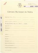 OP 5218/1970 -  Martinho Dias - Rua do Lar e Centro de Dia, nº. 3 Sobreiro - Mafra - construção de uma moradia 
licença de construção nº 317/1970
licença de utilização nº 122/1971 